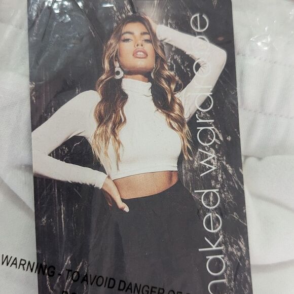 Naked‎ Wardrobe Jogger Cozy Sweatpants Women's sz XL in White NEW WITH TAGS - Picture 11 of 12